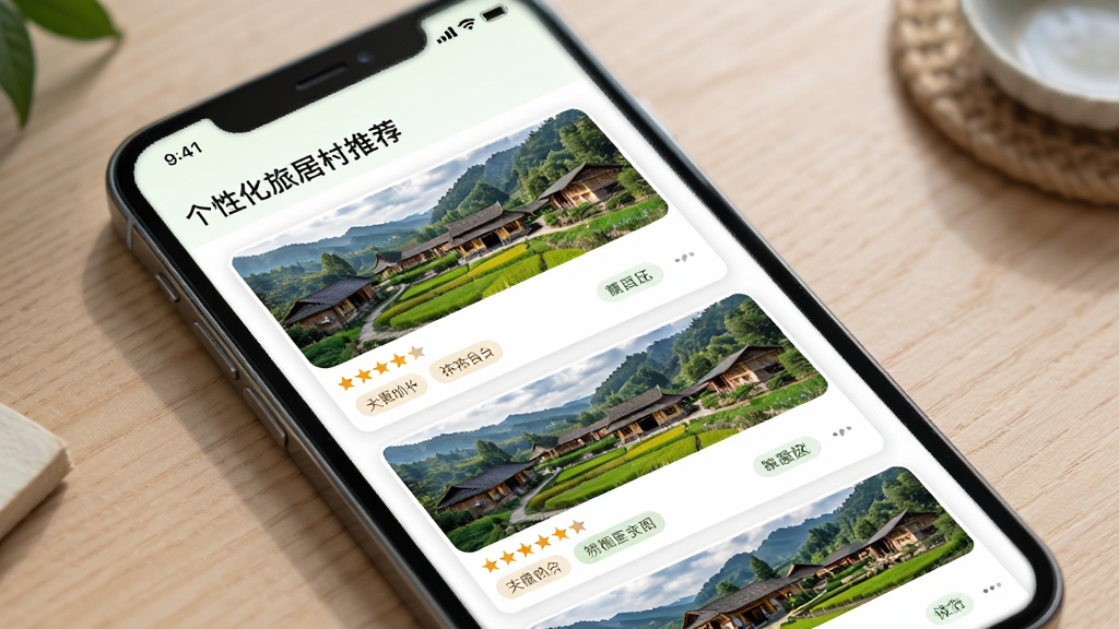 �Ҵ�APP�����Ƽ�ҳ�棬����Ϊ�ֻ�����չʾ���Ի��þӴ��Ƽ���Ƭ������Ϊ����Ƭ�����Ű����룬���Ϊ������Ȼɫ����ϸ�ڰ�������ͼƬ�����ֺͱ�ǩ�����ʸ��壬�ɾ����޶���Ԫ��