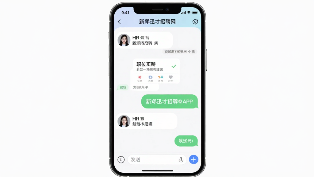 ����Ϊ��֣Ѹ����Ƹ��APP���߿��Ľ��棬����Ϊ�ֻ���Ļ���У��Ű�Ϊ���������������У����Ϊ��ˬ���ŷ磬ϸ�ڰ���HRͷ��ְλ��Ƭ�����Ͱ�ť������򣬻��ʸ���ɾ��޶���Ԫ��