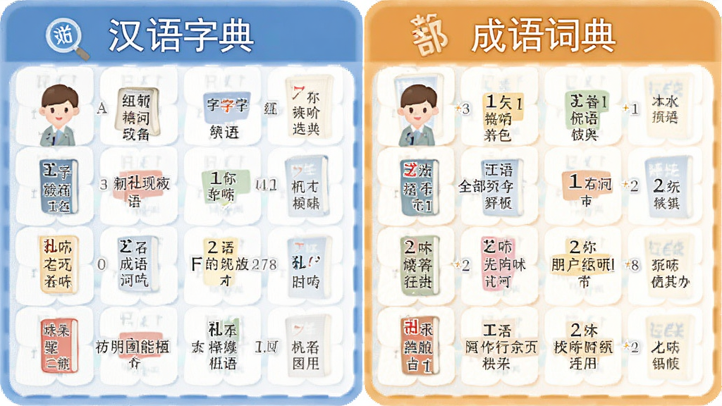 汉语字典和成语词典 全部功能板块 介绍图