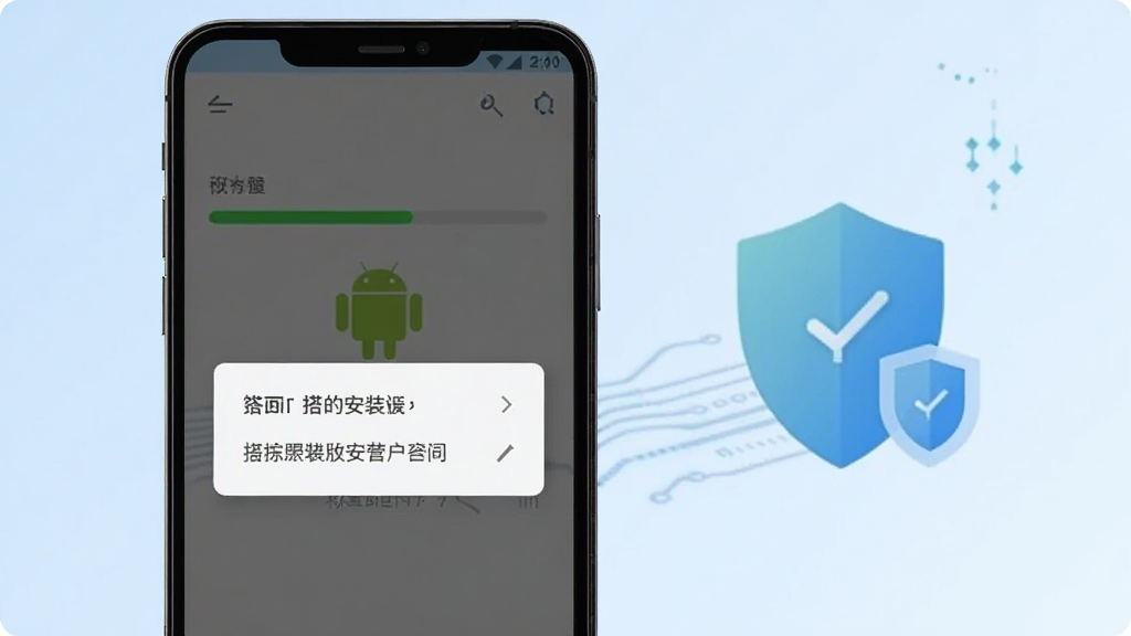 �д�APP��׿�氲װ����ʾ��ͼ���ֻ���Ļ��ʾ��װ��������Ȩ�����󵯴�������Ϊ����ɫ���䣬�Ű��࣬���Ƽ��У�ϸ�ڰ���Android������ͼ���밲ȫ���ƣ����ʸ��壬�ɾ��޶���Ԫ��