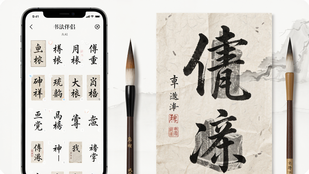 �鷨����APP����չʾ���ֻ���Ļ����ʾ�����б��ͱ�����ͼ������Ϊ�ֻ����鷨���������־��У��Ű����������Ϊ��Լ�й��磬ϸ�ڰ���ë�ʡ���ֽ����Ԫ�أ����ʸ��壬�ɾ����޶���Ԫ��