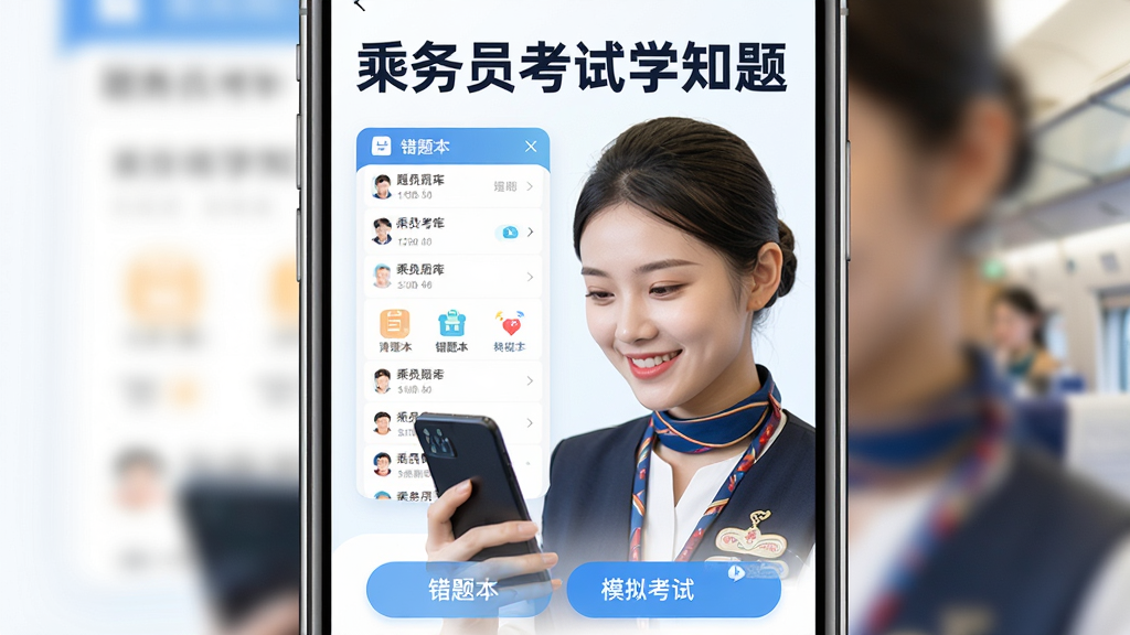 �ֻ���Ļ��ʾ����Ա����ѧ֪��App���棬����Ϊһ�����Ÿ��������Ʒ�������Ů��΢Ц���ֻ�������Ϊ���溣�����Ű����������ơ�����Ա����ѧ֪�⡱���ڶ��������Ϊ�������µĽ�����App����ͼ��ϸ�ڰ�������б������Ȿͼ�ꡢģ�⿼�԰�ť�����ʸ��壬�ɾ����޶���Ԫ��