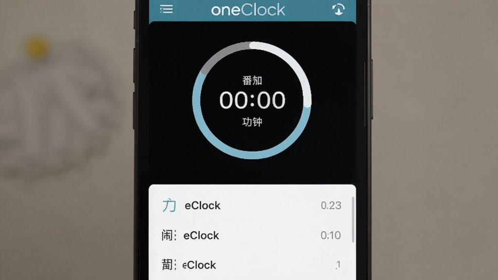 �ֻ�����oneClock���� �������뵹���չ��ܽ��� ����Ϊ�ֻ�Ӧ�ý�ͼ ������������ �Ű����� �������ǳɫ ϸ��չʾ��ʱԲ���������б� ���ʸɾ� �޶���Ԫ��