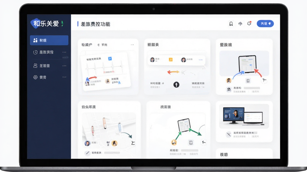 和乐关爱 差旅费控 功能界面