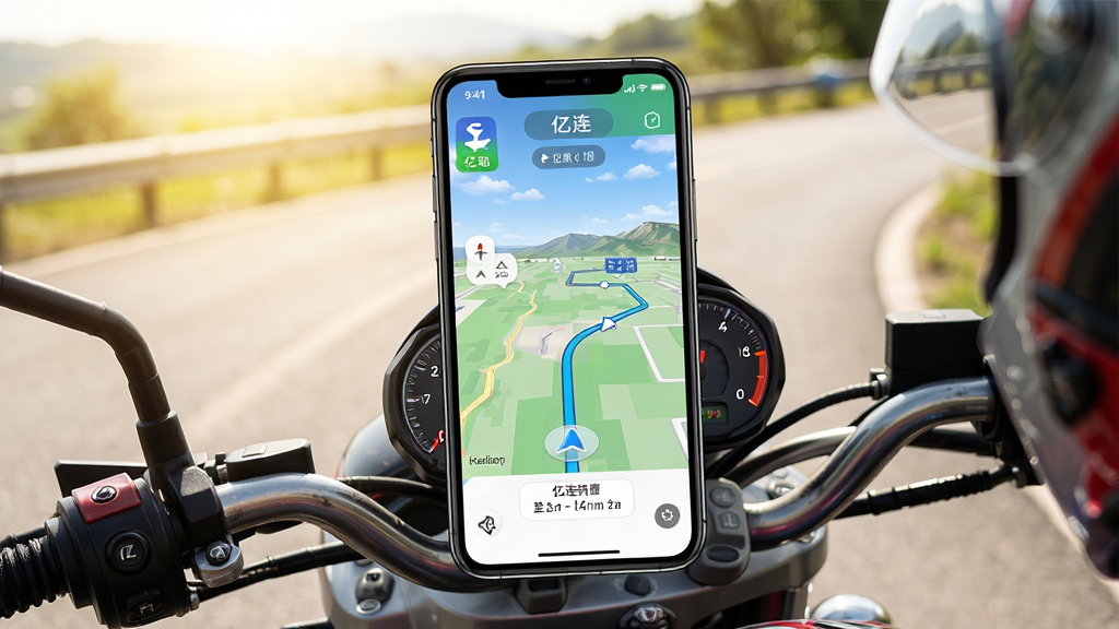 ��������App��������չʾ���ֻ���Ļ��ʾ�ߵµ�ͼ����·�ߣ��Ǳ���ͬ��Ͷ����ͬ·�ߣ���������Ħ�г����ֺ�ͷ����Ե���������ĵĻ������г���������дʵ���