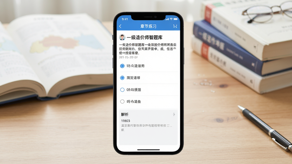 һ�����ʦ������ֻ�APP�½���ϰ�����ͼ����������չʾ�ֻ���Ļ����Ļ����ʾ��Ŀ���ĸ�ѡ��·��н������򣬱���Ϊ�����ͽ̲ģ������������ϸ�����������ʸ��壬�ɾ��޶���Ԫ��