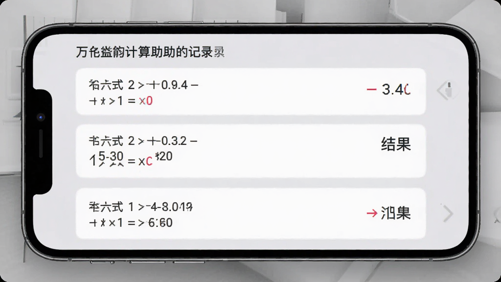 ���ܼ�����������ʷ��¼ҳ�棬�б�չʾ���������¼��ÿ����¼������ʽ�ͽ����ǳ��ɫ��������Ƭʽ�Ű棬�����׶����ֻ�����չʾ�����廭��