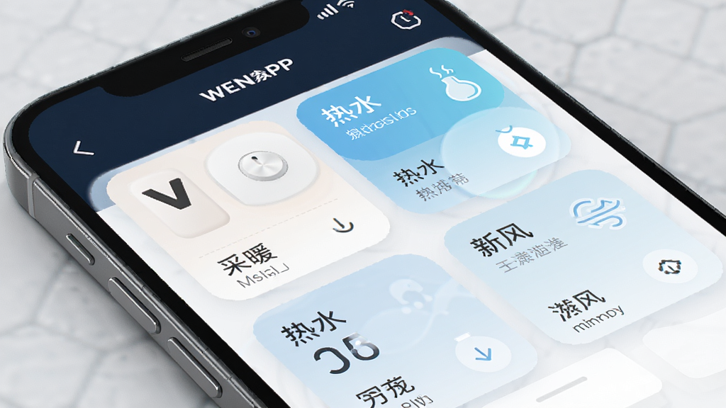 �ֻ���Ļ��ʾ���ܼ�APP���棬�������в�ů����ˮ���·�������豸���ƿ�Ƭ�����ּ�࣬�Ű�����������ִ��Ƽ��У�ϸ�ھ��£����ʸ��壬�ɾ����޶���Ԫ��