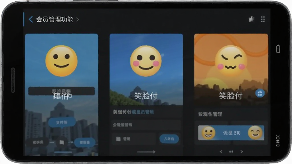 笑脸付 会员管理功能界面 安卓版
