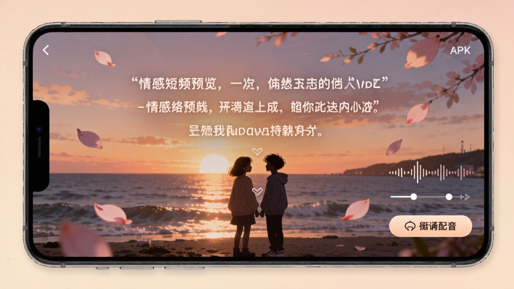 Deep��������AI��ж���Ƶ���ɹ���Ԥ������������ʾһ��������ֱ�ת��ΪΨ����Ƶ�������ƻ躣�ߡ������Ӱ��Ʈ�仨���Ԫ�أ��ֻ���Ļ���չʾAPP���棬�����������ֲ��κ�����������ť�����ůɫ�����廭���ϸ�ڷḻ�����廭�ʣ��ɾ��Ű棬�޶���Ԫ��