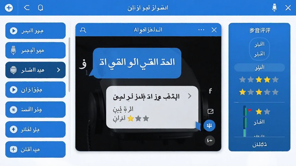 �������ܿ������������ͼ����������չʾAI�Ի���ϰ���ڣ����Ϊ�γ̷����б����Ҳ�Ϊ����������壬���岼������������������ɫ��������ִ���ϸ�ڰ������������������Ǽ�����ͼ�꣬�����������ɾ����޶���Ԫ��