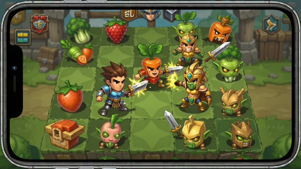 勇者乱斗游戏画面 蔬果勇者自走棋 安卓版