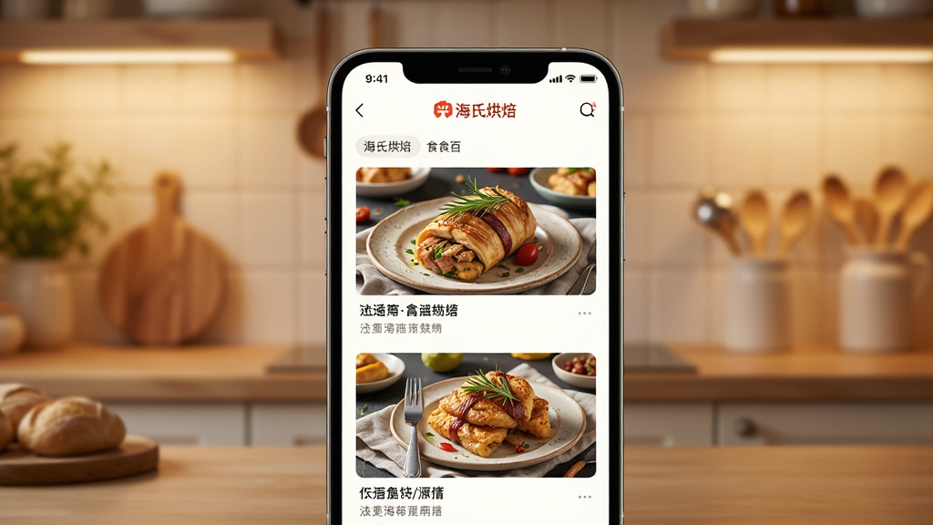�ֻ���Ļչʾ���Ϻ決APP��ҳʳ���б���ůɫ����������������Ű棬��ʳ��Ӱ��񣬸��廭�ʣ��ɾ��޶���Ԫ��