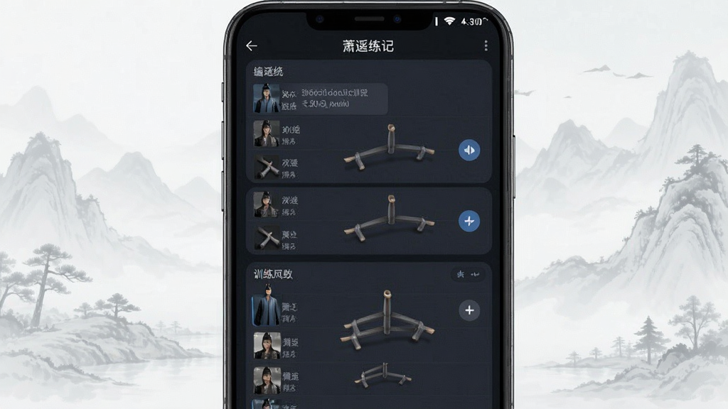 萧遥练记 安卓版 训练计划编排界面