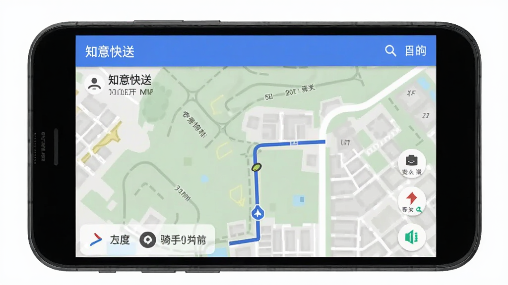 知意快送 骑手配送导航界面 安卓版