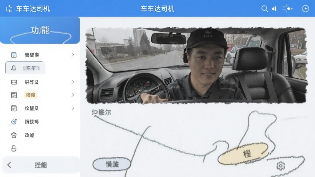车车达司机端功能界面截图