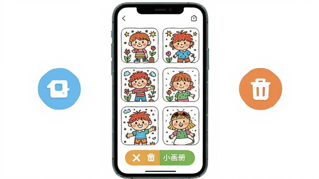 СͿɫ��ʻ�С�������չʾ������Ϊ�ֻ���Ļ����Ļ����ʾ���Ŷ�ͯͿɫ��Ʒ����ͼ���г����񣬲���Ϊ�����ֻ�չʾ����Χ�б����ɾ��ͼ�꣬�Ű����룬���Ϊ����ͯȤ��ϸ�ڰ�����ɫ��Ʒ����ͼ�ͻ��������ť�����ʸɾ��������޶���Ԫ��