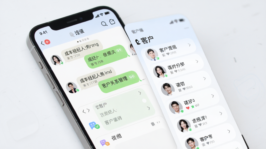 �ɷᾭ����ҵ������Ⱥ��ͻ���ϵ�������棬�ֻ���Ļ��ʾ���촰�ںͿͻ��б������Բ�ǿ�Ƭ���֣�����ǳɫ���ϸ�����������ʸɾ�