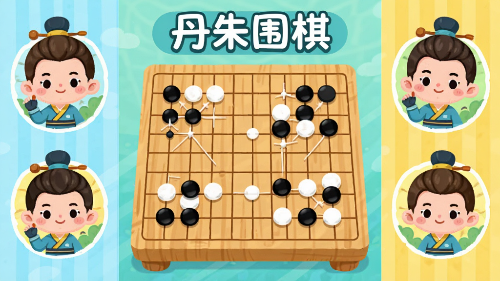 ��ͨ����ͯΧ����Ľ��棬����������ľ��������ڰ����ӣ������пɰ���ͨС��ʿͷ�񣬶�����ʾ������Χ�塱�������������ҷ���������������ɫ����ƽ�廭���ϸ�ڸɾ������廭�ʣ��޶���Ԫ��