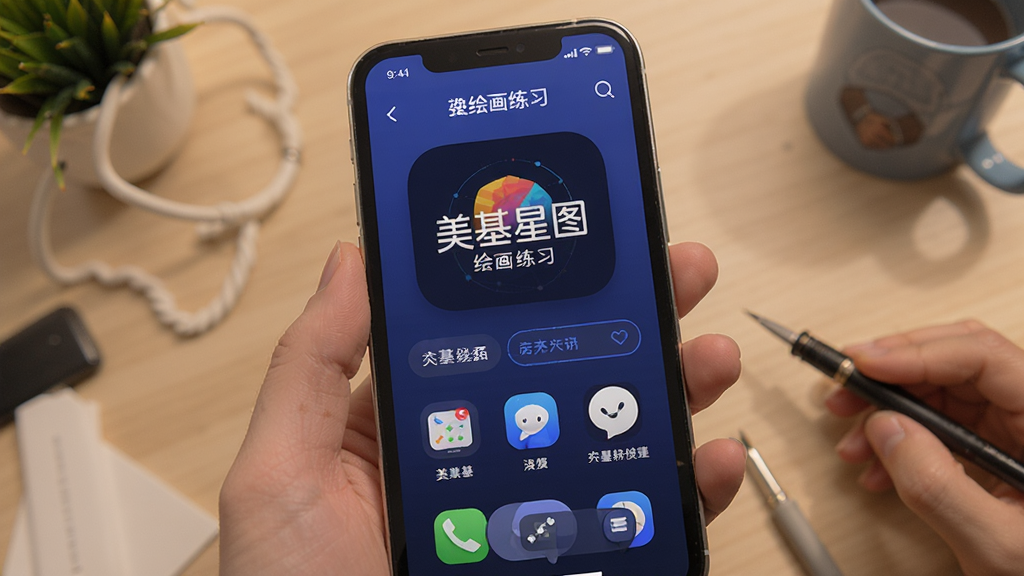 美基星图绘画练习APP功能界面展示