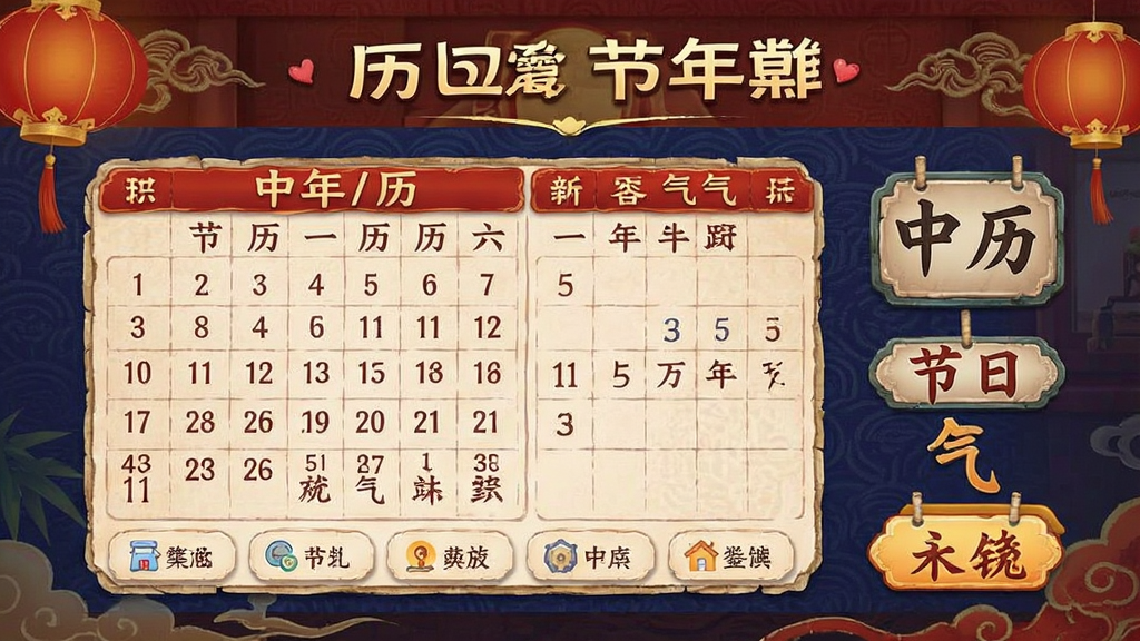中历万年历 节日节气 功能展示图