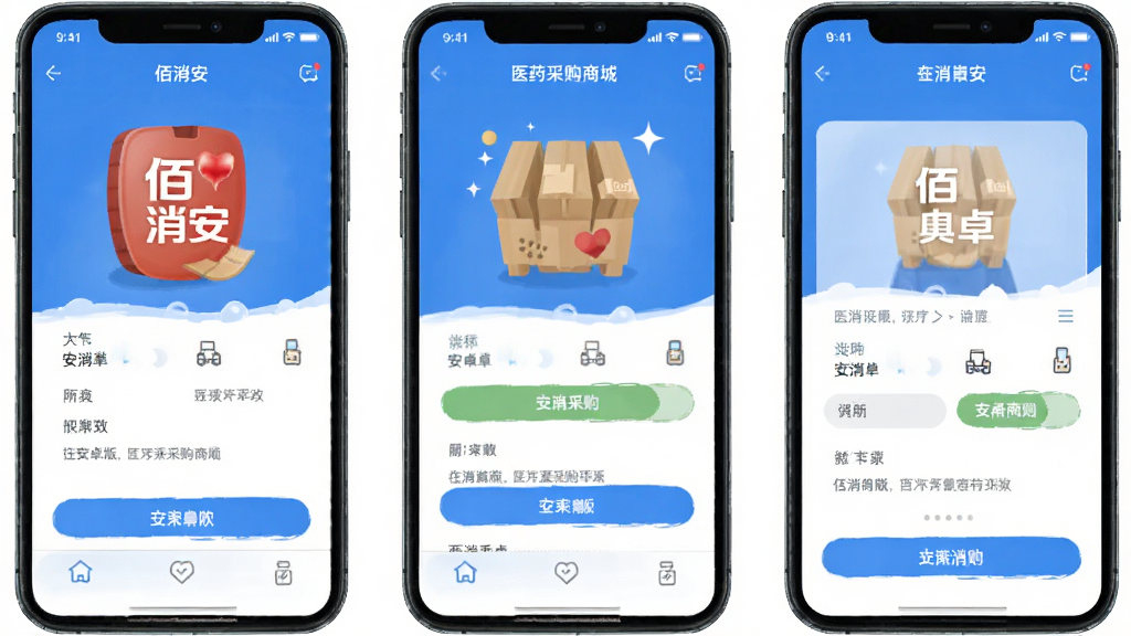 佰消安 安卓版 医药采购商城界面