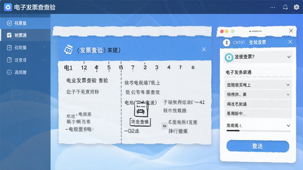 电子发票税务查验 电子发票查验通 软件界面