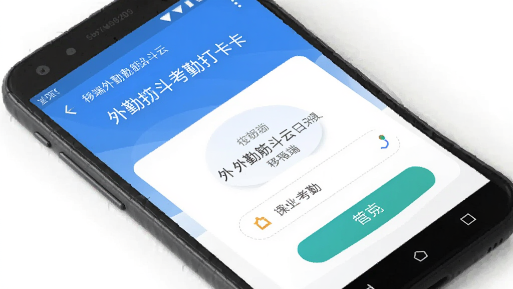 外勤筋斗云 移动端 考勤打卡操作界面 安卓版