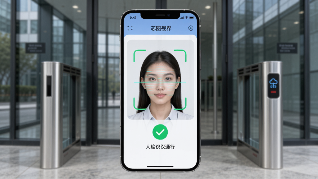 ����Ϊһ�������ֻ���Ļ��ʾоͼ�ӽ�APP����ʶ��ͨ�н��棬����Ϊ�ֻ����С�����Ϊ�ִ����칫¥�����Ž��������Ű�ͻ����Ļ������ʶ��򣬷��Ϊ�Ƽ���Լ����磬ϸ�ڰ�������ɨ���ߡ���ɫʶ��ɹ���ʶ���ƶ�����ͼ�꣬���ʸ��塢�ɾ����޶���Ԫ��