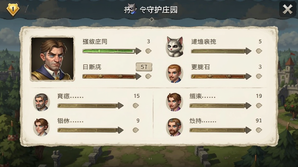 守护庄园 安卓版 角色属性界面