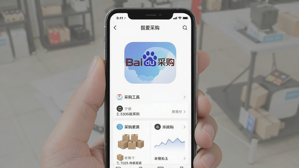 百度爱采购 手机版 采购工具 应用界面