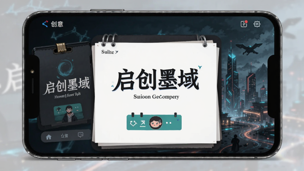 启创墨域 安卓版 创意写作工具界面