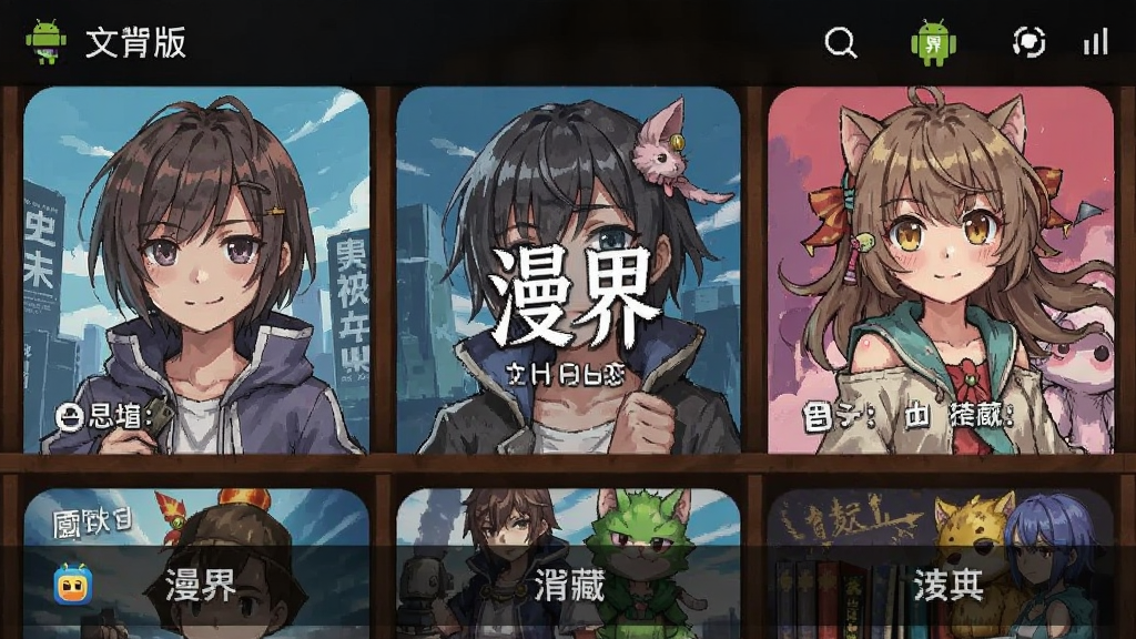 漫界 安卓版 书架收藏界面