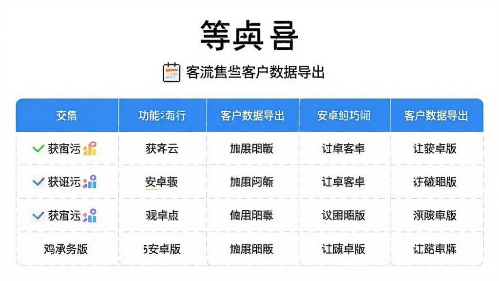 获客云 功能表格 客户数据导出 安卓版