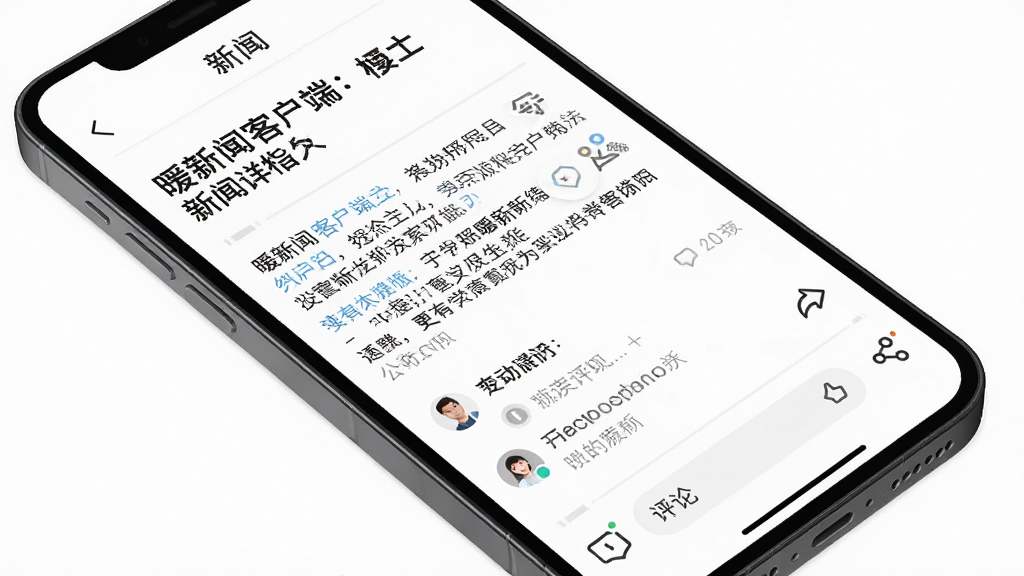 暖新闻客户端新闻详情页与评论互动界面,主体为手机屏幕展示文章正文与评论区,布局为标题加正文加底部评论框,排版疏朗易读,风格为清爽资讯阅读界面,细节包含字号调节按钮与分享图标,画质清晰干净,无多余元素