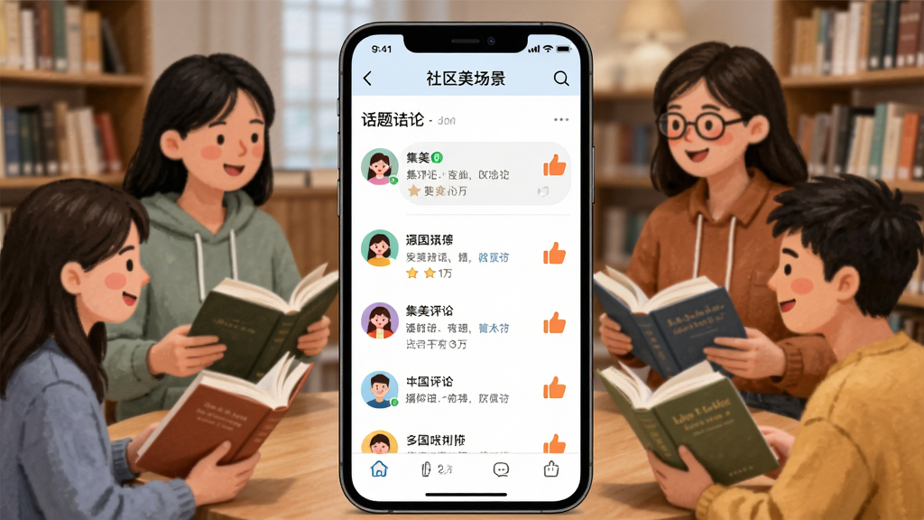 ����������������������λ����Χ���鼮���۵Ľ��沼�֣�����Ϊ�ֻ���Ļ�е��������뻰���б����Ű�����������Ѻû��ã�ϸ����ͷ��͵���ͼ�꣬���ʸɾ��޶���Ԫ��