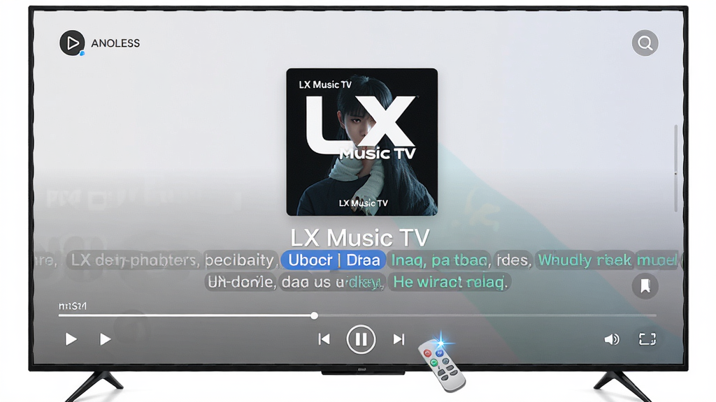 ���������ǵ�����Ļ��д����ʾLX Music TV���Ž��棬����Ϊר�������������ʣ��ײ�Ϊ���ſ�����������Ϊ���жԳ��Ű棬������¼�࣬ϸ�ڰ����������ʱ�ʶ����ʸ����С�ң����������꣬���ʸ��壬�ɾ��޶���Ԫ��