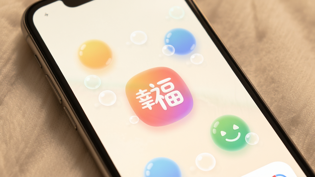 �ֻ���Ļ��ʾ�Ҹ�����Ӧ�ý��棬��ɫ����Ư����ǳɫ�����ϣ���ܰ���������͹��ߣ��ɾ���࣬���廭��