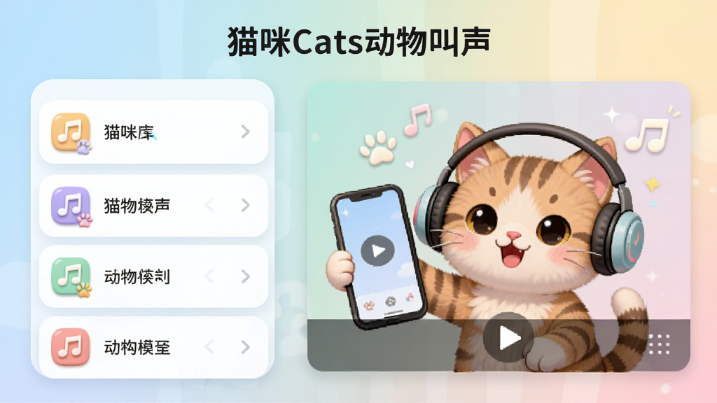 �������ơ�è��Cats�������������Ϊһֻ��������Сè�����ֻ�������Ϊ���ҷ������������б��Ҳ���Ƶģ��Ԥ�����Ű��࿨Ƭʽ���������������ͨ��ϸ�ڰ�������ͼ�ꡢ��Ƶ���Ű�ť����ͽ��䱳�������ʸ���ɾ��޶���Ԫ��