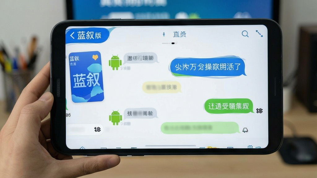 蓝叙 安卓版 聊天界面操作演示