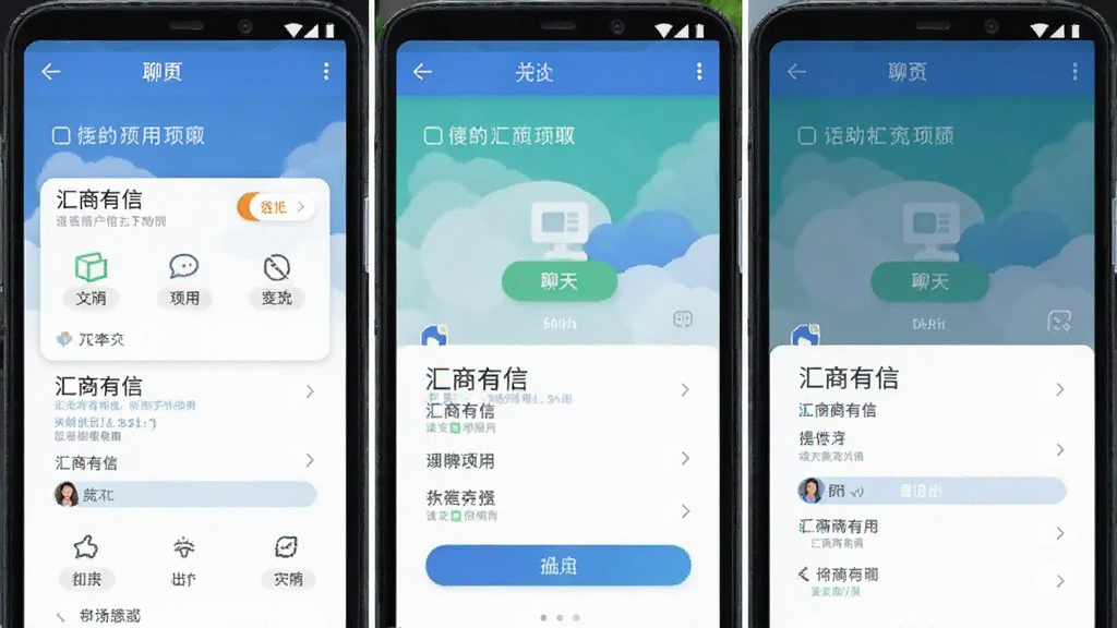 汇商有信 聊天应用 界面预览 安卓版