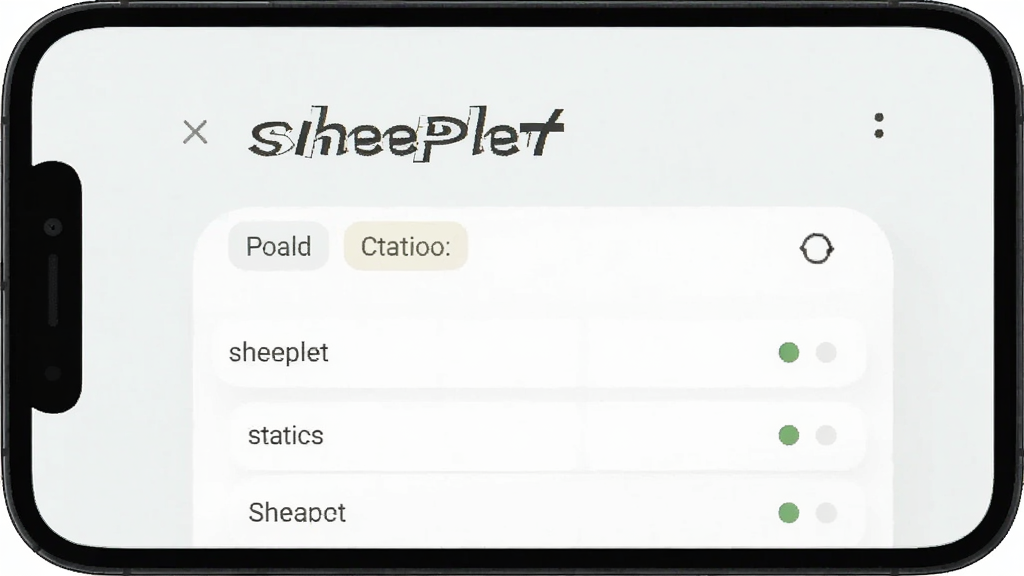 ����Ϊһ���ֻ���Ļ��ʾ sheeplet Ӧ�ý��棬����Ϊ����չʾ���Ű�Ϊ�Ϸ������·���Ŀ�б������Ϊ���¼�Լ��ƽ����ϸ��Ϊǳɫ�����������ǩ��״̬Բ�㣬���������ɾ��޶���Ԫ��
