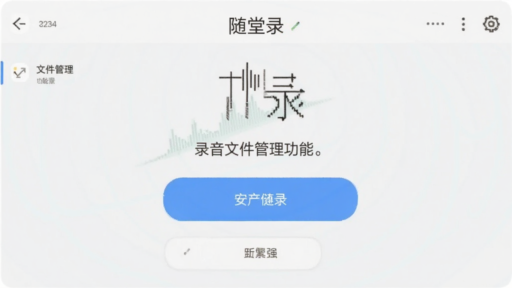 随堂录 安卓版 录音文件管理 功能界面