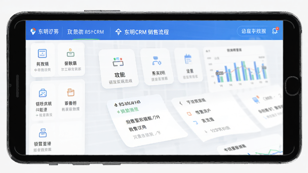 东明CRM 销售流程 安卓版 功能界面