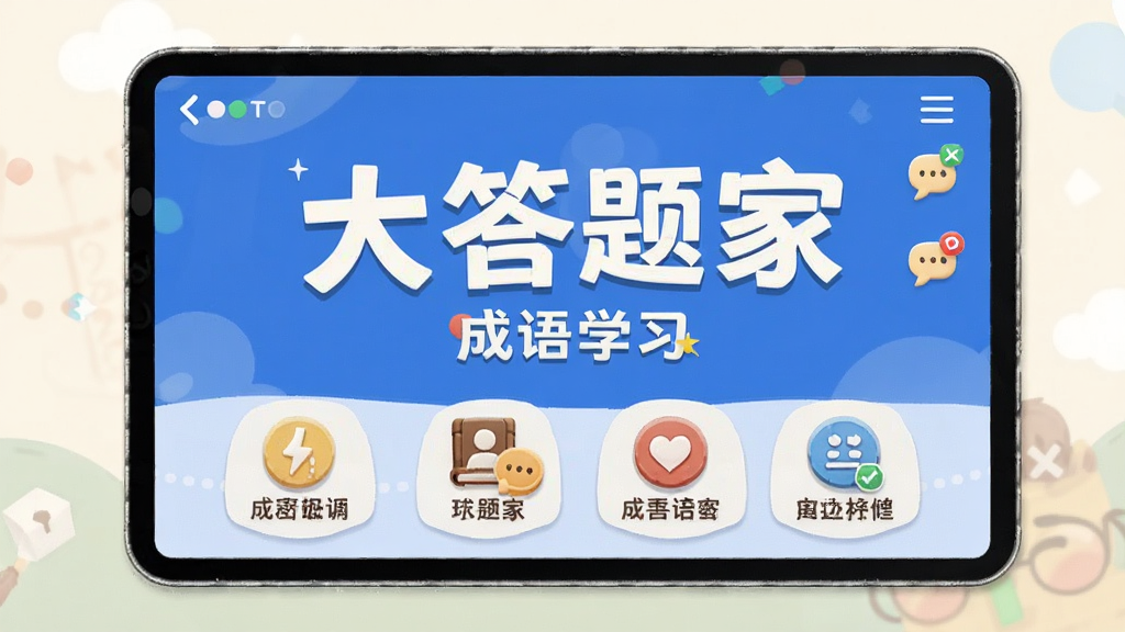大答题家 成语学习 功能界面