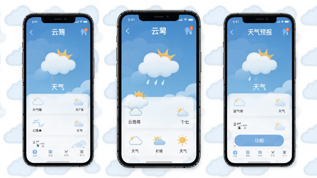 云朵天气 天气预报软件 界面功能展示图
