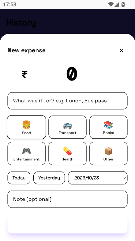 Expense Tracker(�ճ�����)1.0.0 �����������н�ͼ