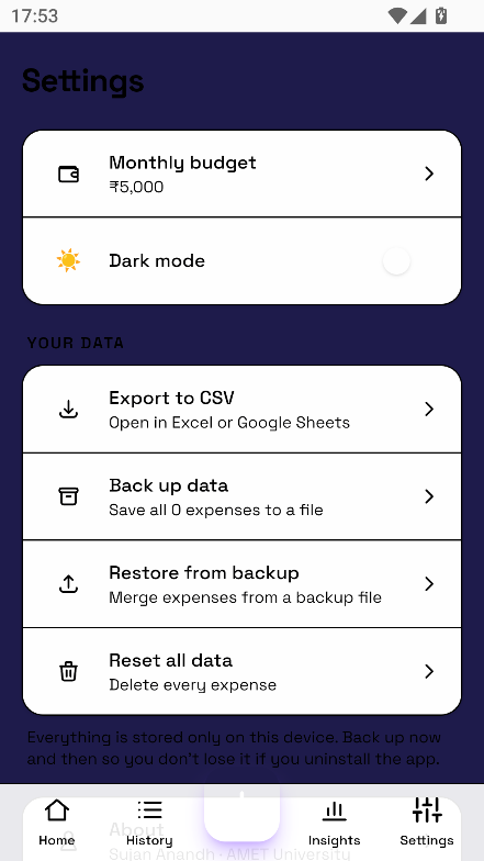 Expense Tracker(�ճ�����)1.0.0 �����������н�ͼ