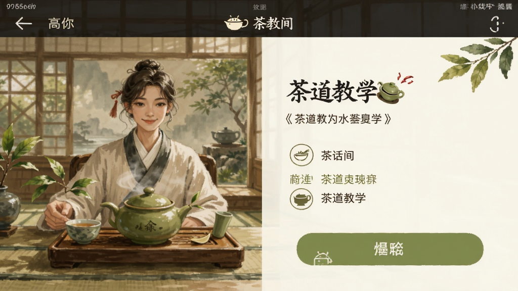 茶话间 安卓版 茶道教学界面图