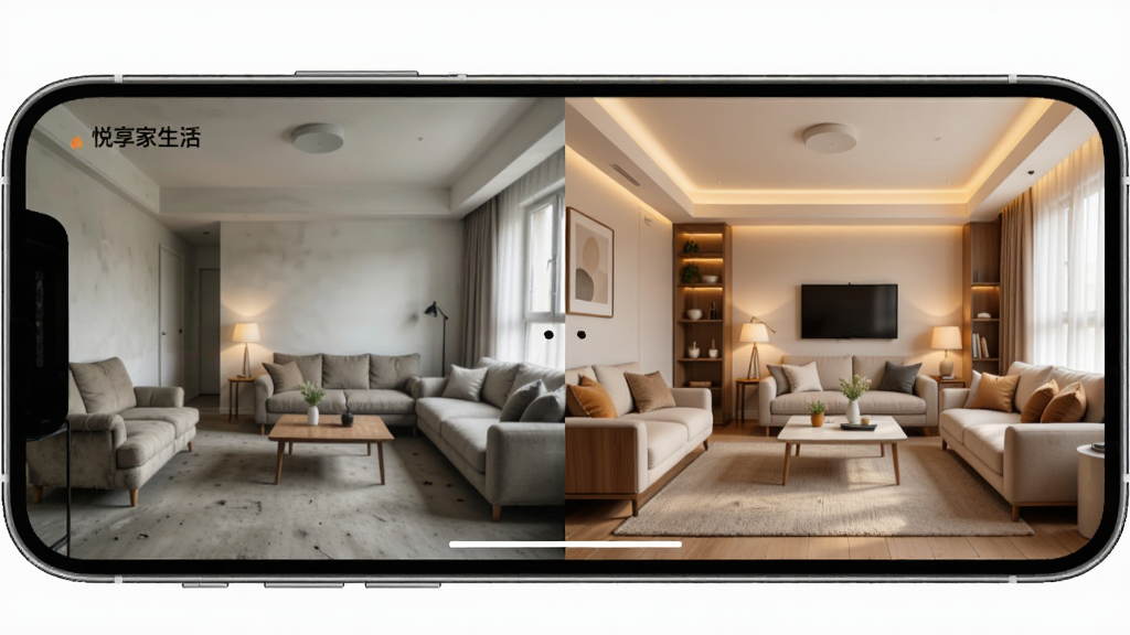 �ֻ���Ļչʾ�����������APP��AI����ҹ��ܽ��棬���Ϊë��������Ƭ���Ҳ�Ϊ��ܰ�ִ����Ч��ͼ������Ϊ���ҶԱ��Ű棬��������£�ϸ�ڰ����Ҿ�������ůɫ���ƹ⣬���ʸ��壬����ɾ��޶���Ԫ��